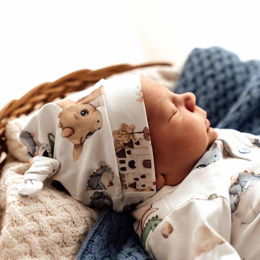 LIMITED EDITION Year of the Dragon Set - Organic Muslin Wrap, Beanie, Milestone Cards