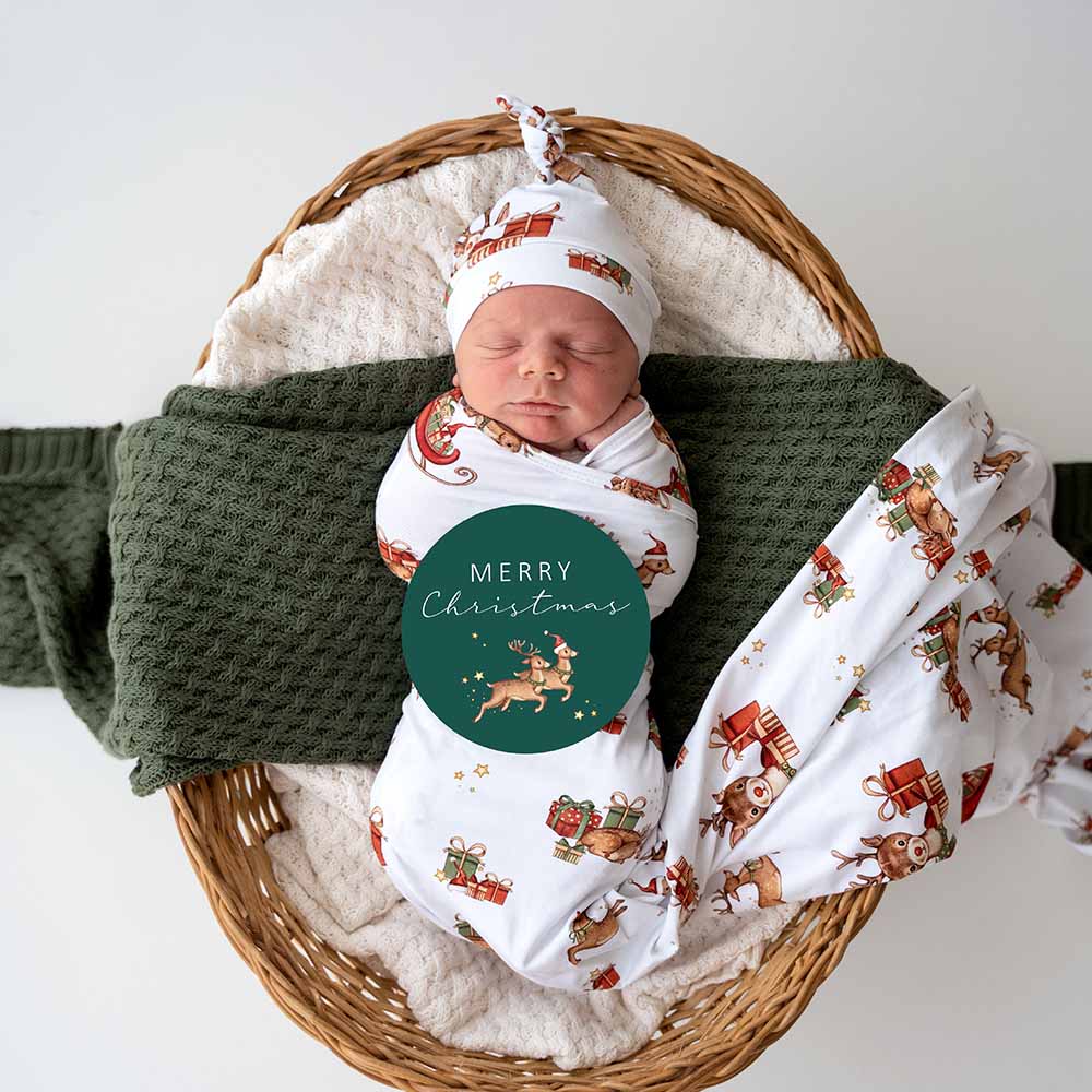 Baby Jersey Wrap & Beanie Set