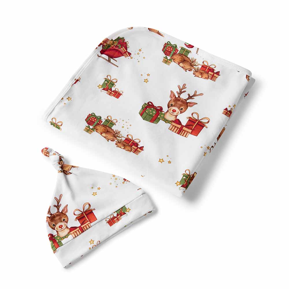 Baby Jersey Wrap & Beanie Set