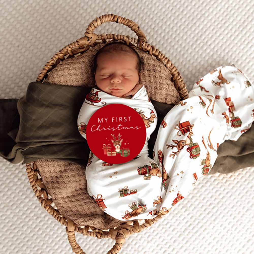 Baby Jersey Wrap & Beanie Set