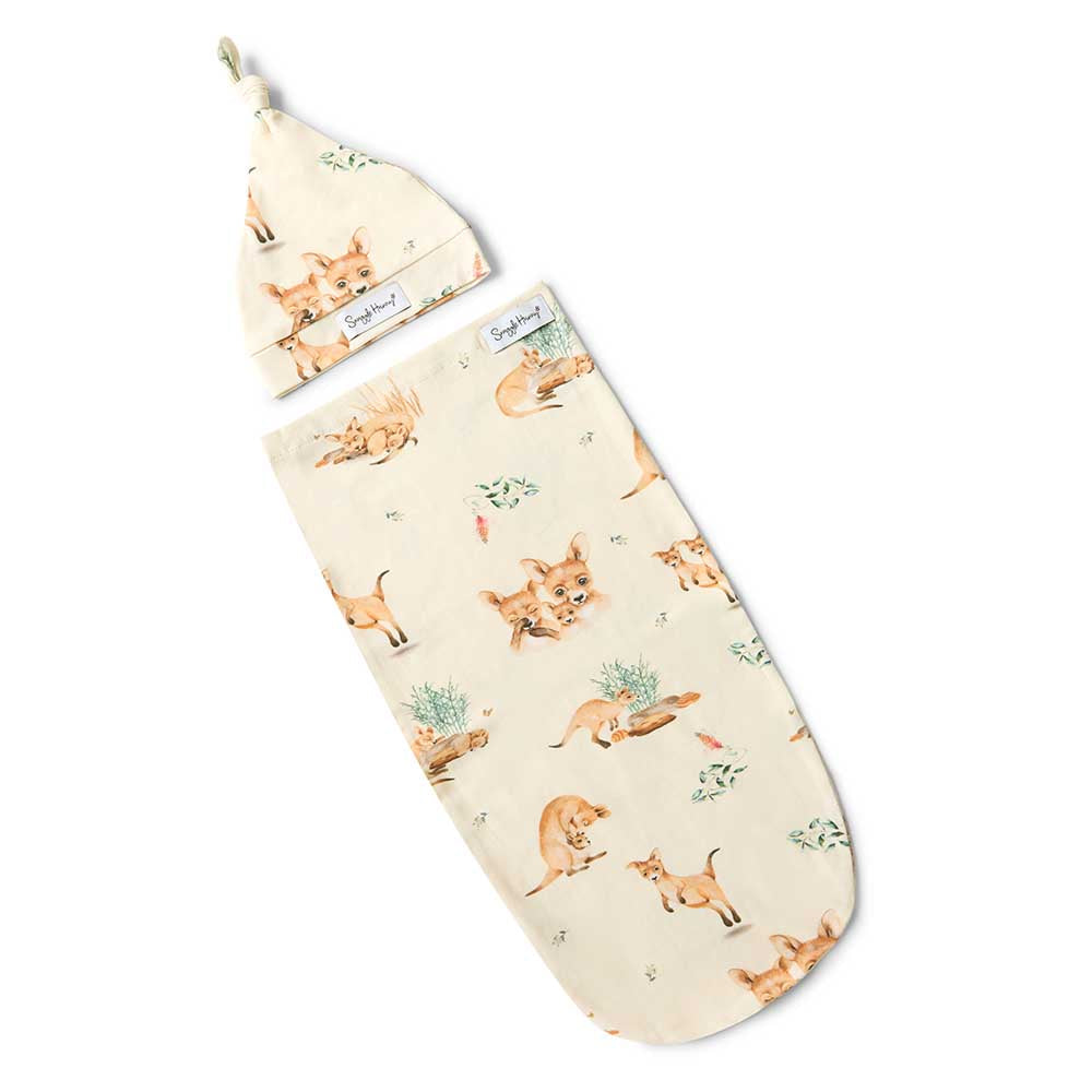 Snuggle Swaddle & Beanie Set