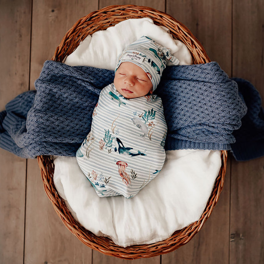 Snuggle Swaddle & Beanie Set