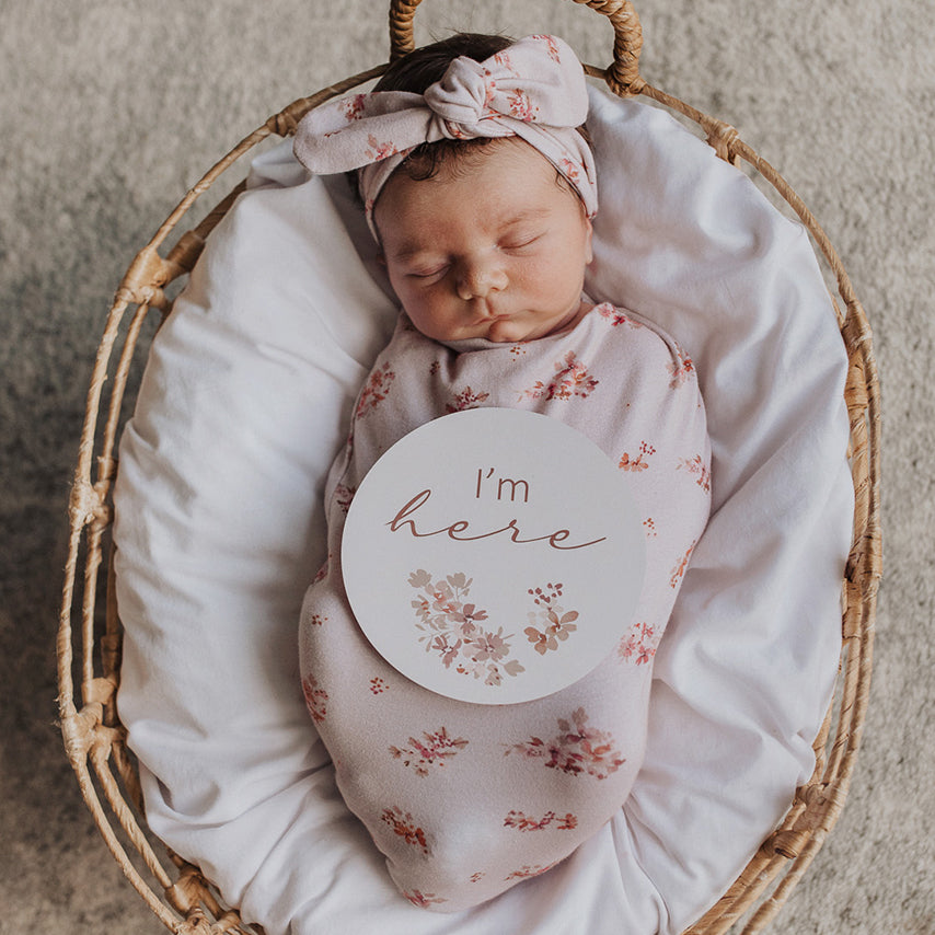 Snuggle Swaddle & TopKnot set