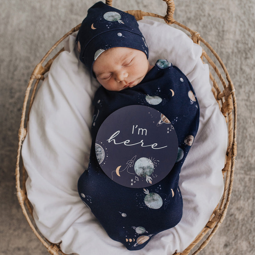 Snuggle Swaddle & Beanie Set