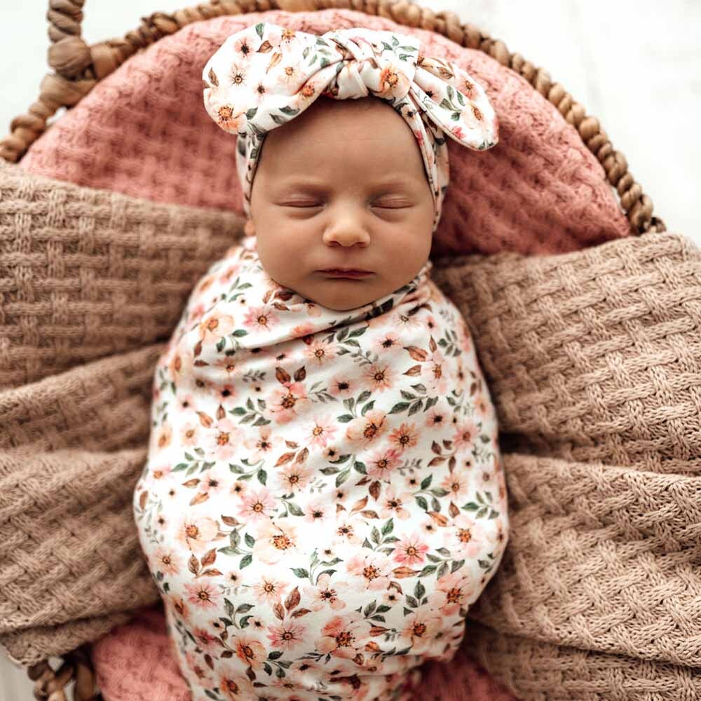 Snuggle Swaddle & TopKnot set