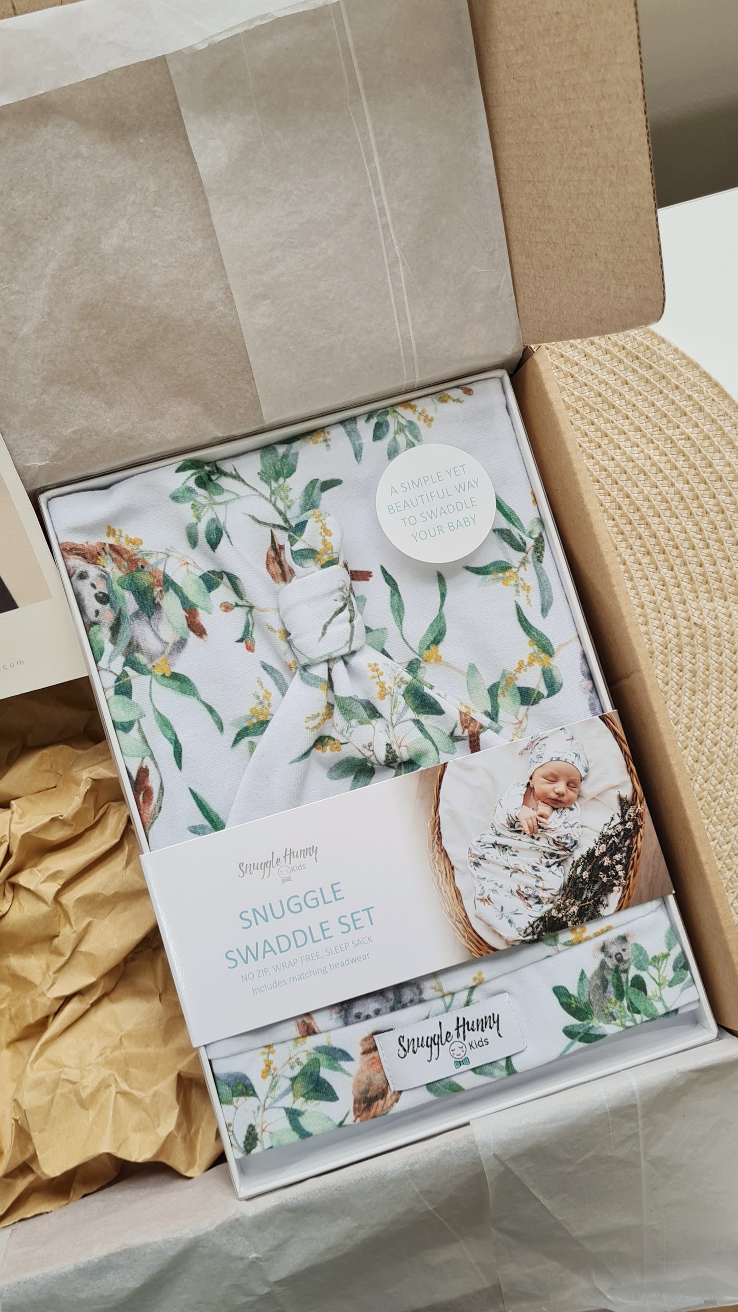Baby Milestone Bundle A - Swaddle, Beanie, Milestone