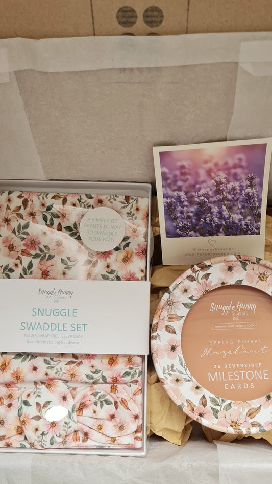 Baby Milestone Bundle B - Swaddle, Topknot, Milestone