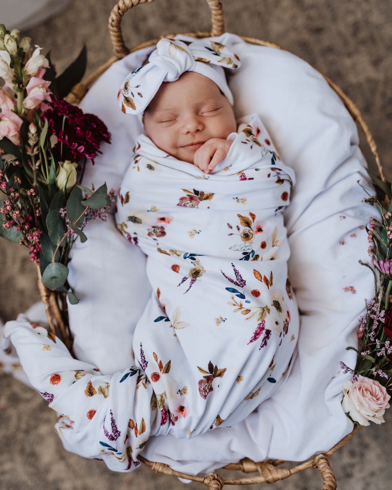 Baby Jersey Wrap & Beanie Set
