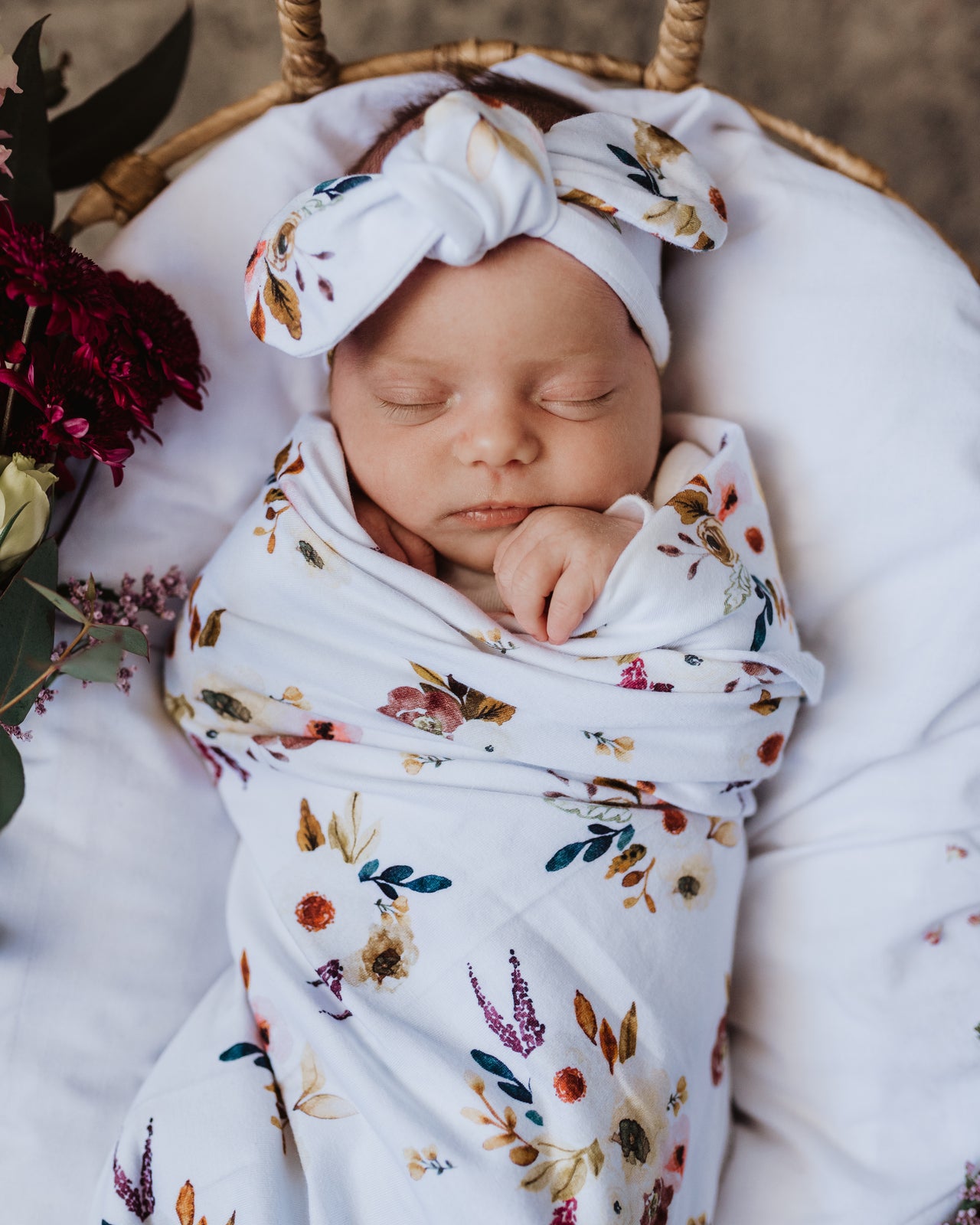 Baby Jersey Wrap & Beanie Set