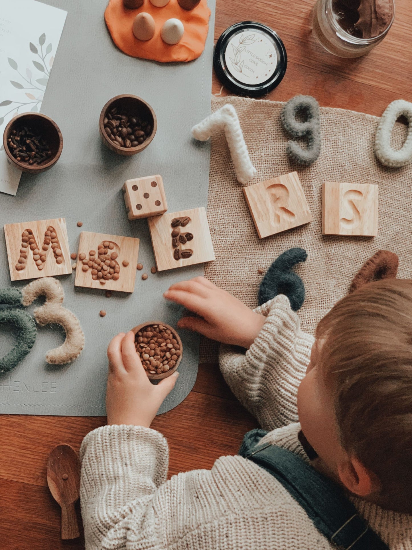 Capital Letters Spelling Tiles