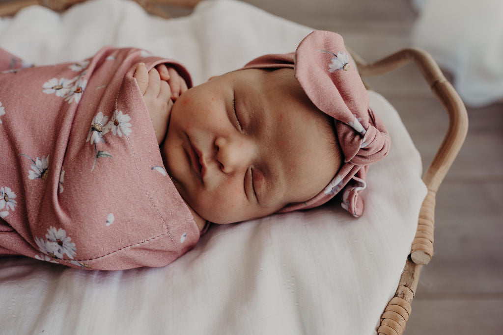 Snuggle Swaddle & TopKnot set