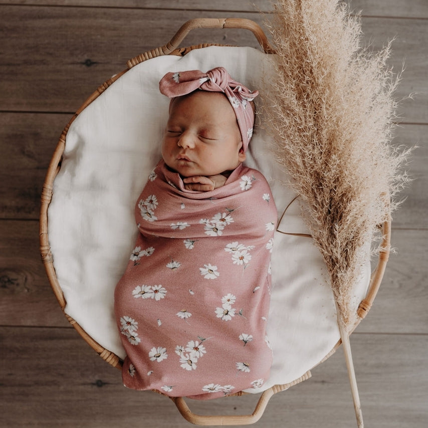 Snuggle Swaddle & TopKnot set