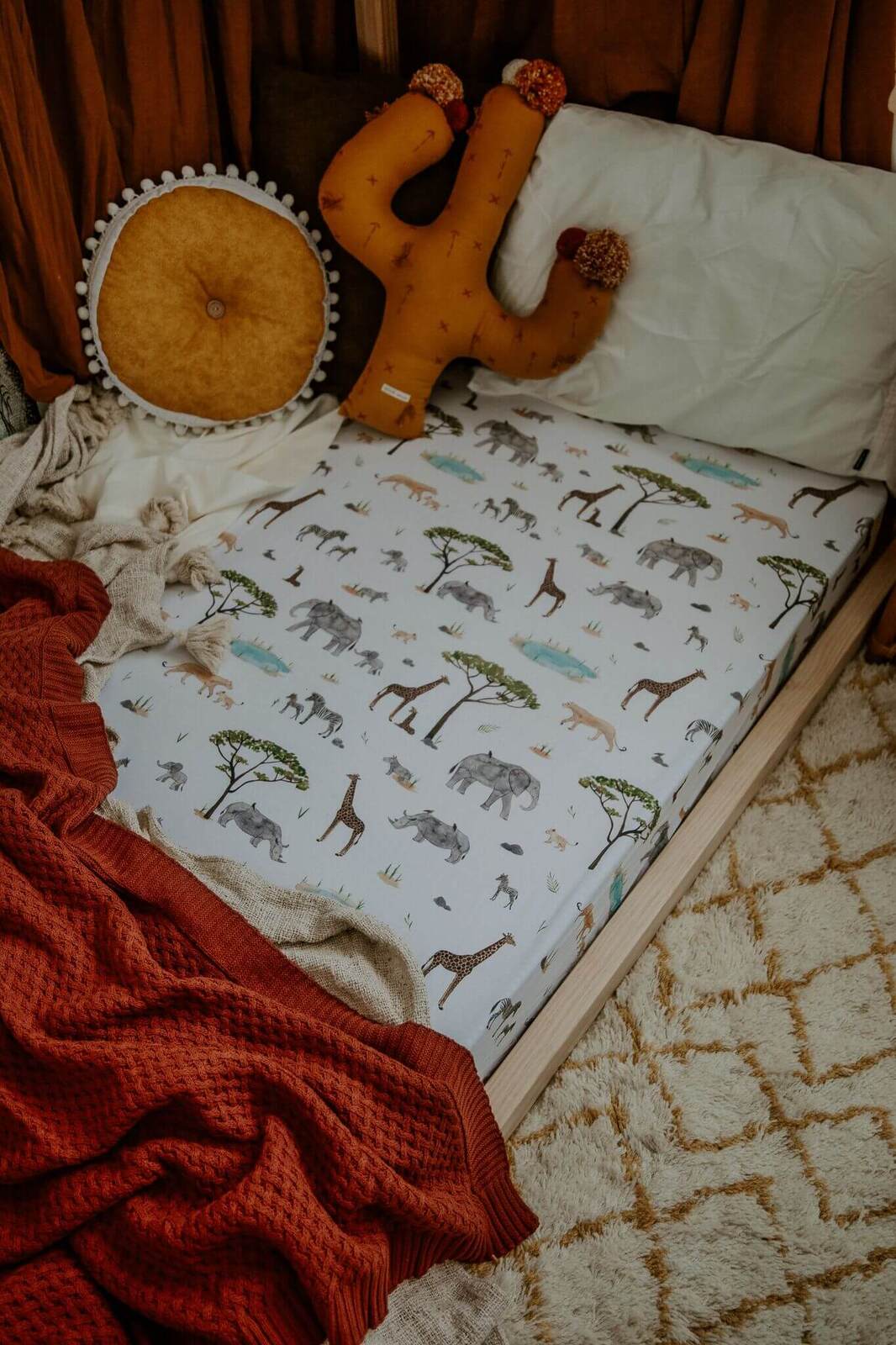 Fitted Cot Sheet - Print