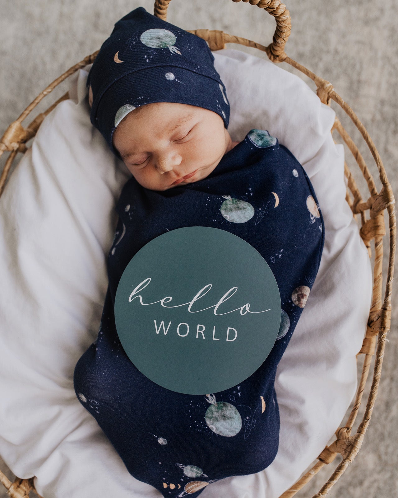 Swaddle and beanie on sale set