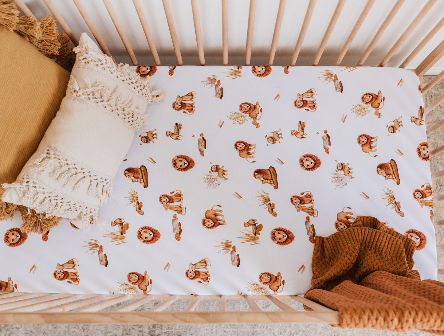 Fitted Cot Sheet - Print