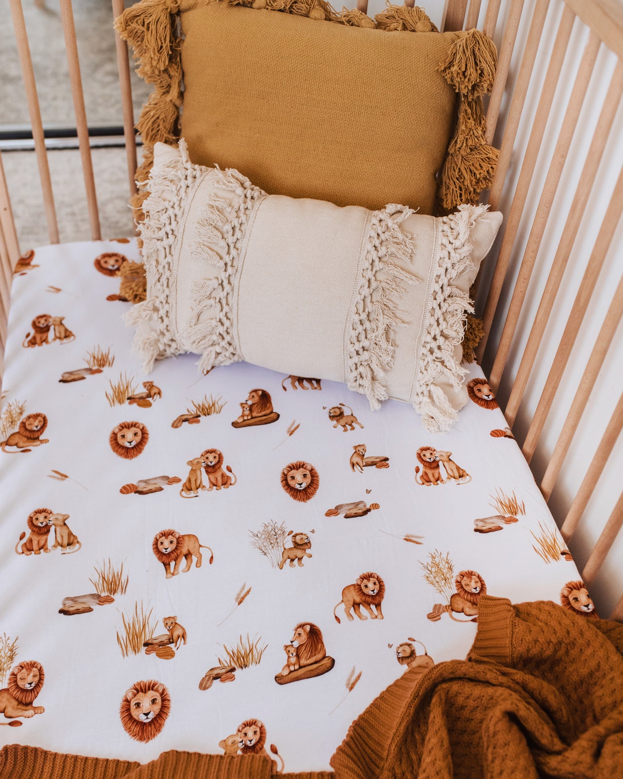 Fitted Cot Sheet - Print