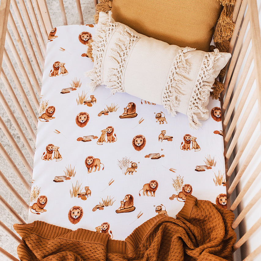 Fitted Cot Sheet - Print