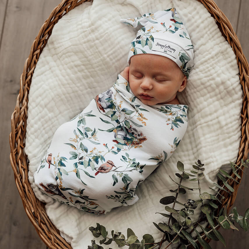 Muslin wrap and online beanie set