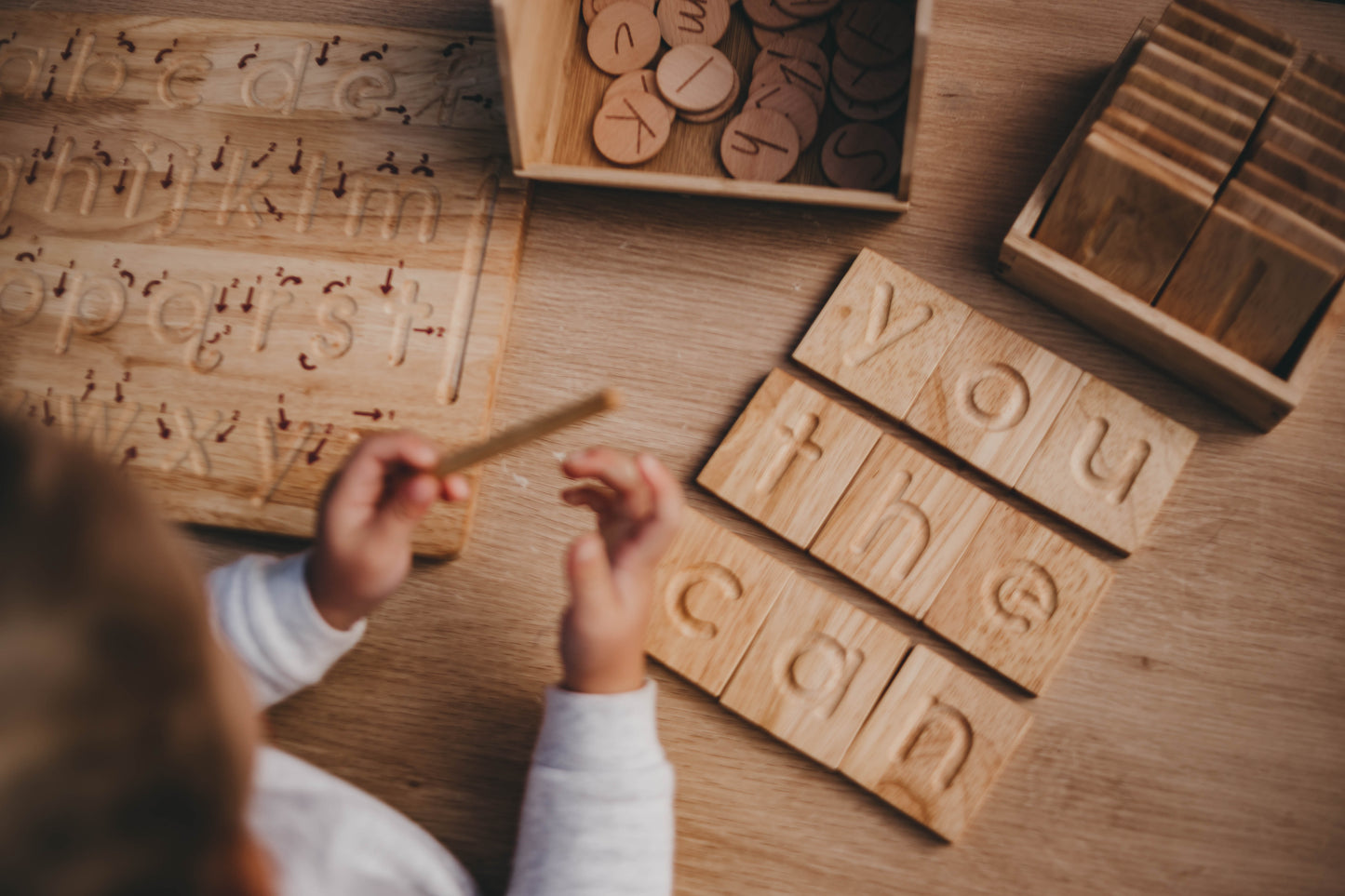 Lowercase Letters Spelling Tiles